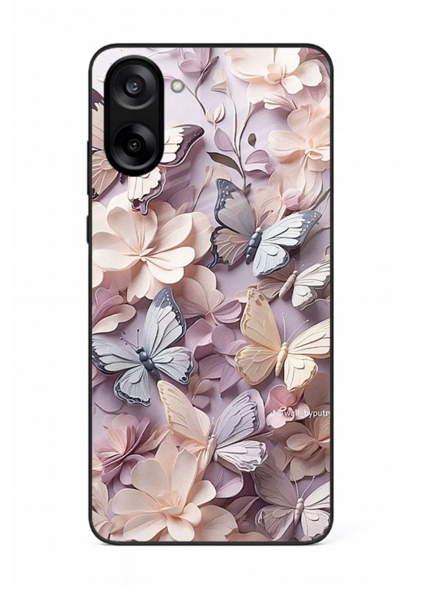 Lavender petal artwork on OnePlus Nord CE5 glass back cover with calming floral tones.