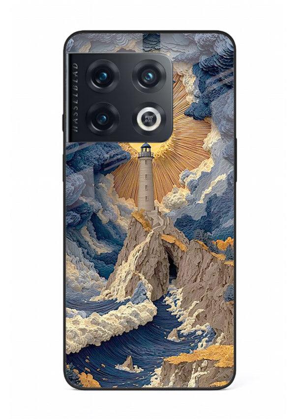 Lighthouse Storm Glory dramatic lighthouse artwork OnePlus 10 Pro glass back cover