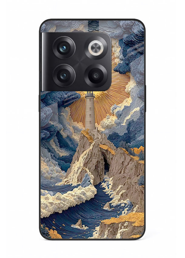 Lighthouse Storm Glory dramatic lighthouse artwork OnePlus 10T glass back cover