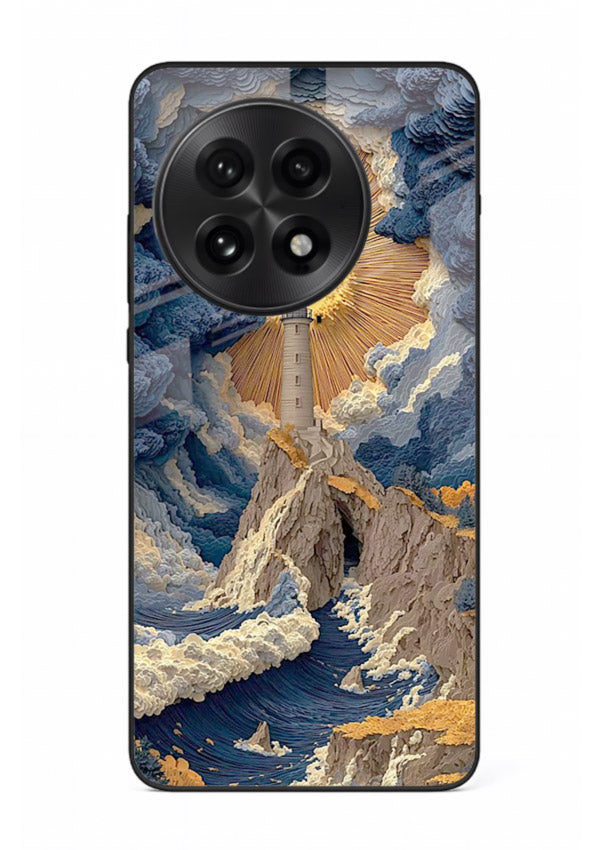 Lighthouse Storm Glory dramatic lighthouse artwork OnePlus 13R glass back cover