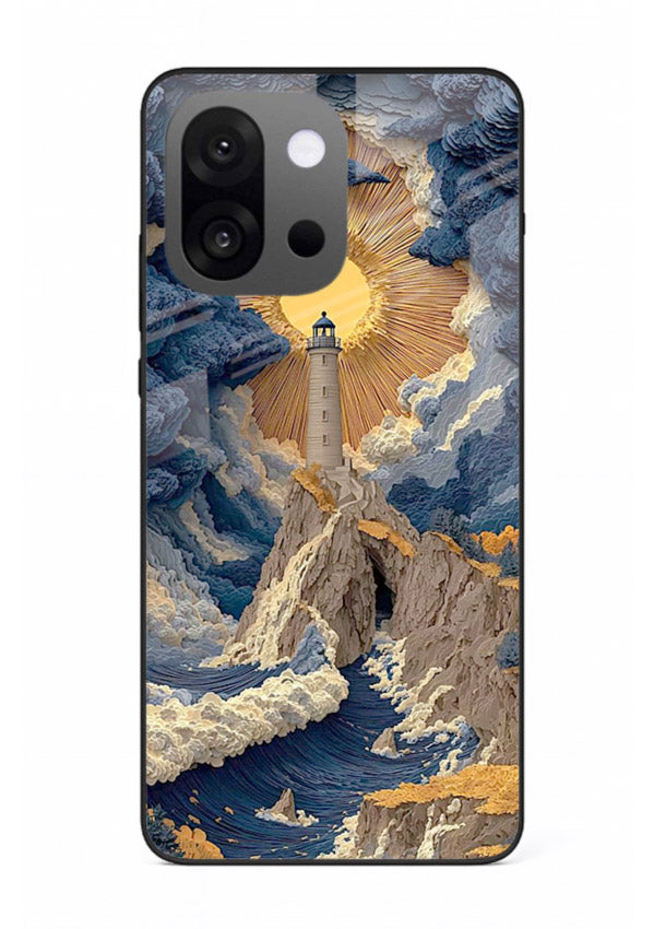 Lighthouse Storm Glory dramatic lighthouse artwork OnePlus 13s glass back cover