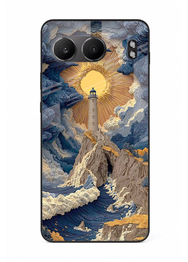 Lighthouse Storm Glory dramatic lighthouse artwork OnePlus Nord 4 glass back cover