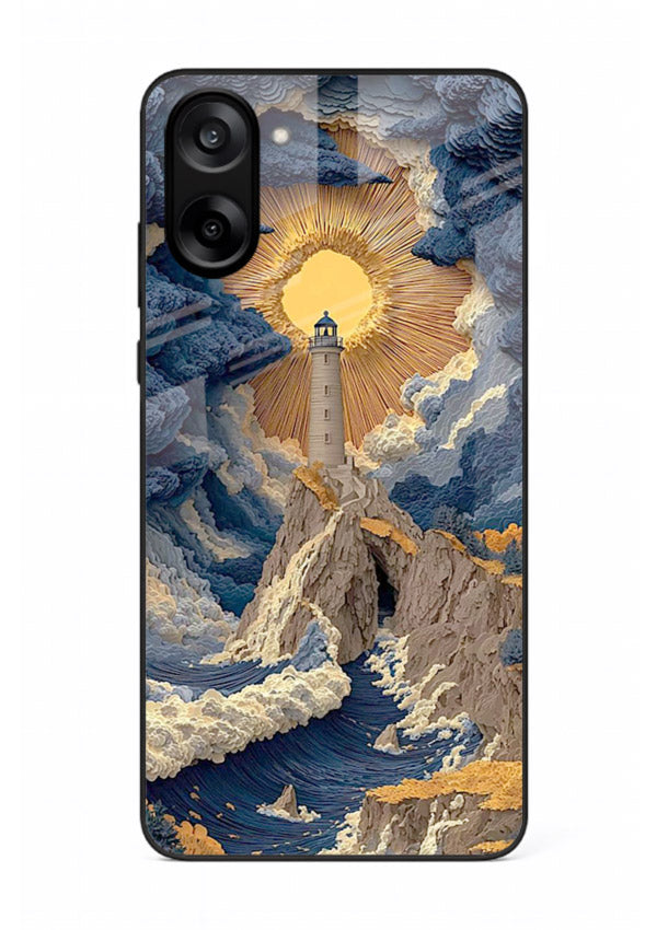Lighthouse Storm Glory dramatic lighthouse artwork OnePlus Nord CE5 glass back cover