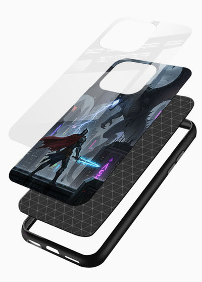Lightning Clash Superhero Glass Back Cover