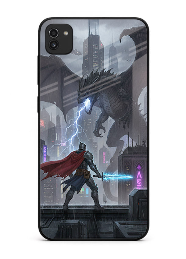 Lightning Clash Superhero Glass Case Samsung A03