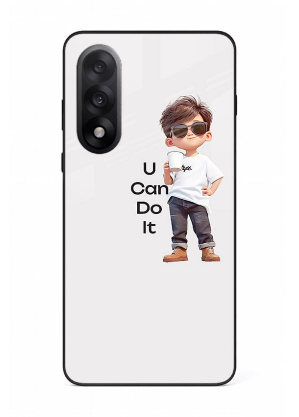 Little Motivator Boy character artwork OnePlus Nord 5 glass back cover