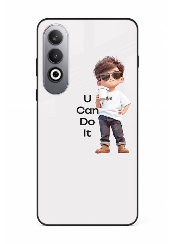 Little Motivator Boy character artwork OnePlus Nord CE4 glass back cover