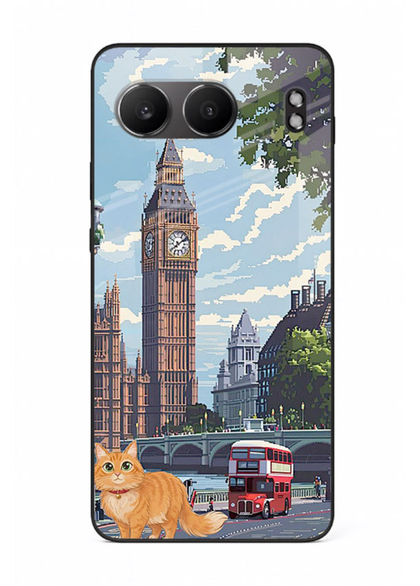 London Cat Street neon cat London artwork OnePlus Nord 4 glass back cover