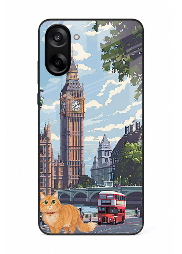 London Cat Street neon cat London artwork OnePlus Nord CE5 glass back cover