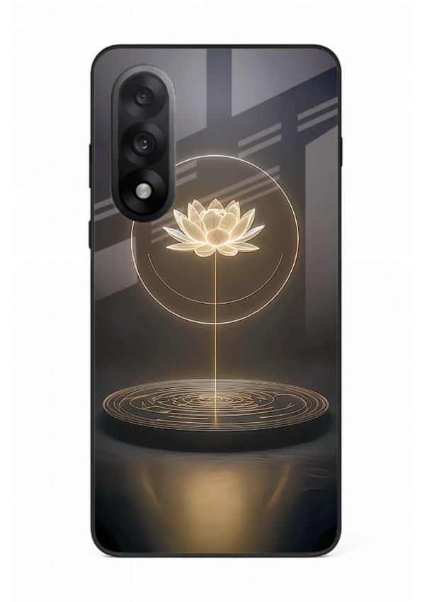 Golden lotus shining spiritual art OnePlus Nord 5 glass elegant divine cover