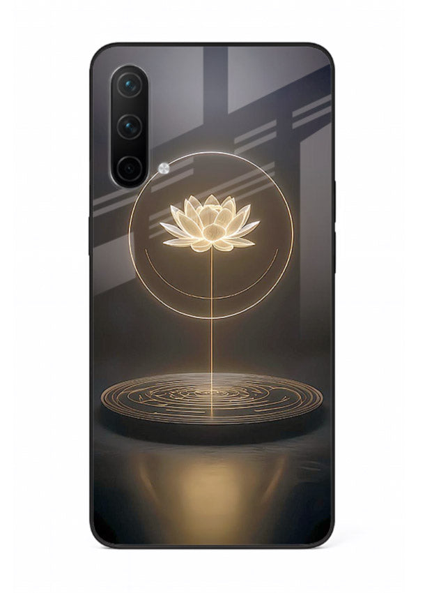 Golden lotus shining spiritual art OnePlus Nord CE 5G glass elegant divine cover