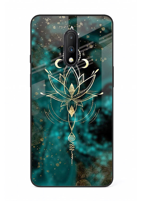 Mystic lotus cosmic shine artwork OnePlus 7 glass spiritual fantasy case