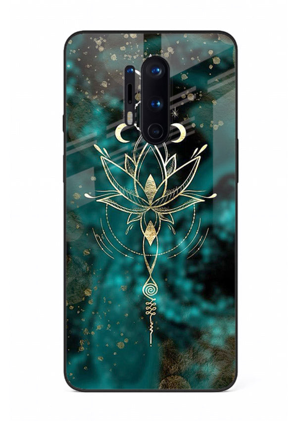 Mystic lotus cosmic shine artwork OnePlus 8 Pro glass spiritual fantasy case