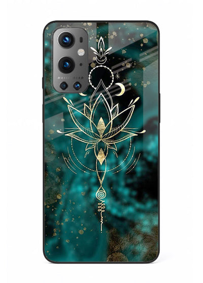 Mystic lotus cosmic shine artwork OnePlus 9 glass spiritual fantasy case