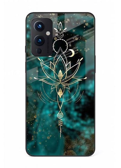 Mystic lotus cosmic shine artwork OnePlus 9 Pro glass spiritual fantasy case