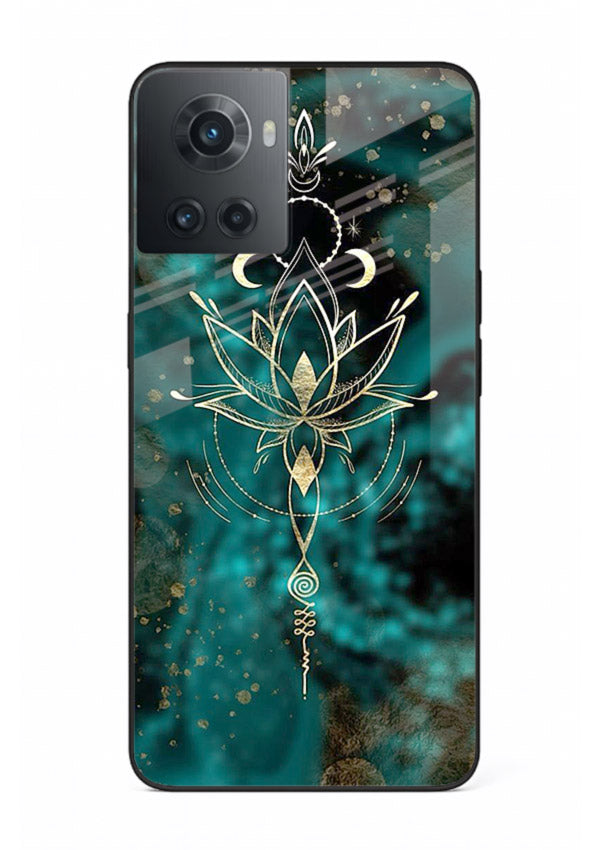 Mystic lotus cosmic shine artwork OnePlus 10R glass spiritual fantasy case