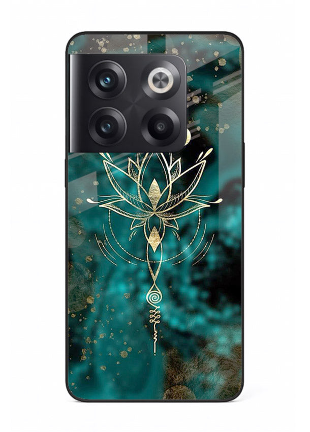 Mystic lotus cosmic shine artwork OnePlus 10T glass spiritual fantasy case