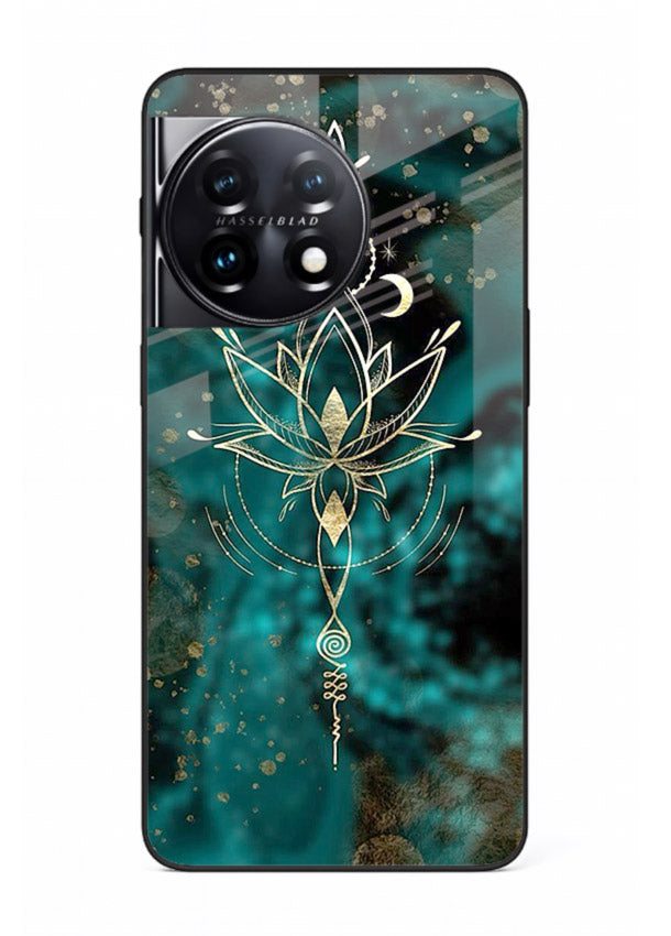Mystic lotus cosmic shine artwork OnePlus 11R glass spiritual fantasy case
