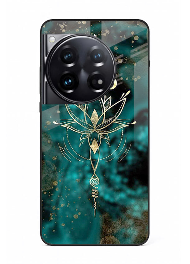 Mystic lotus cosmic shine artwork OnePlus 12 glass spiritual fantasy case