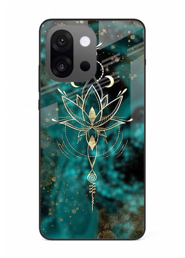 Mystic lotus cosmic shine artwork OnePlus 13s glass spiritual fantasy case
