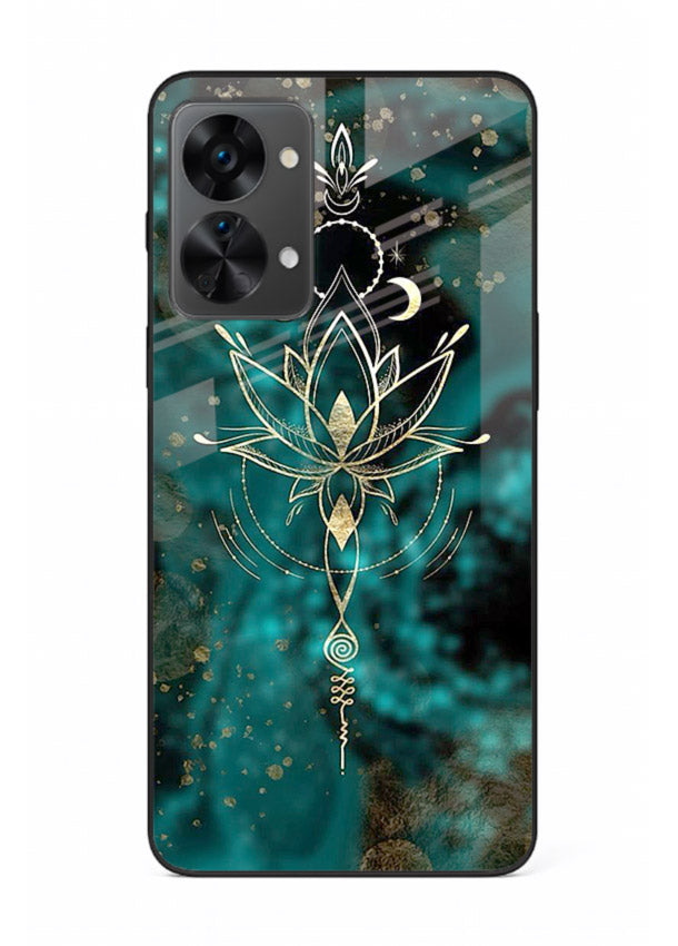 Mystic lotus cosmic shine artwork OnePlus Nord 2T glass spiritual fantasy case