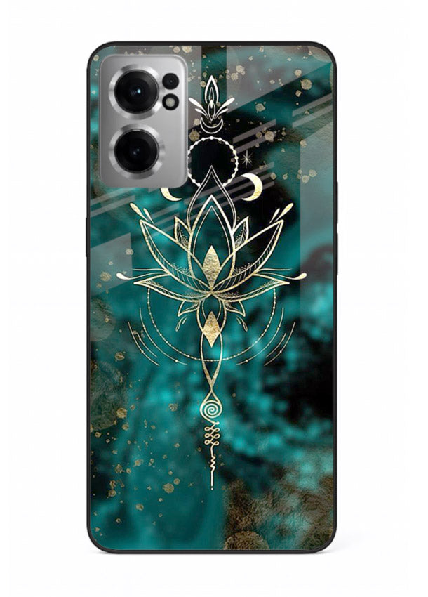 Mystic lotus cosmic shine artwork OnePlus Nord CE2 5G glass spiritual fantasy case