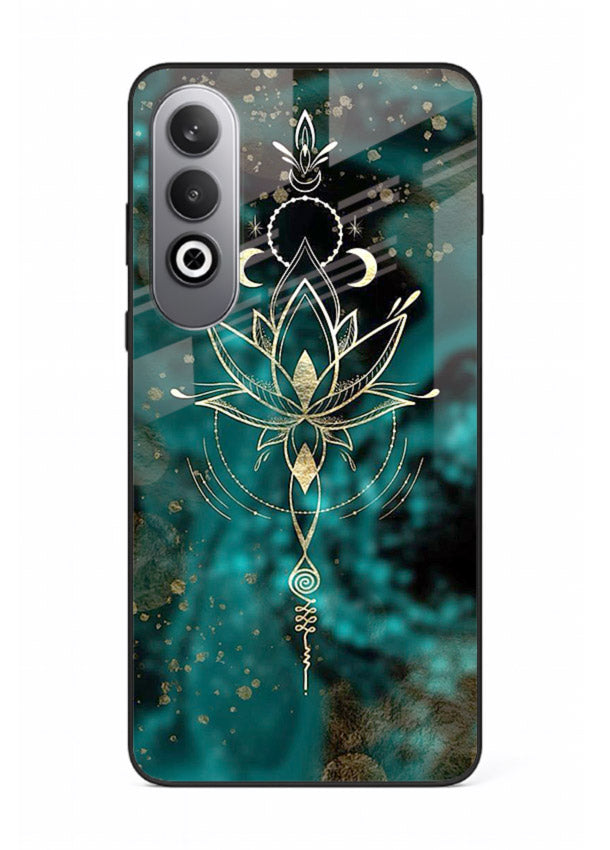 Mystic lotus cosmic shine artwork OnePlus Nord CE4 glass spiritual fantasy case