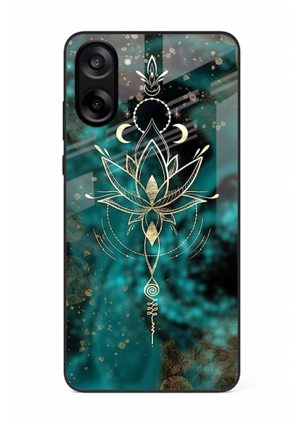 Mystic lotus cosmic shine artwork OnePlus Nord CE5 glass spiritual fantasy case