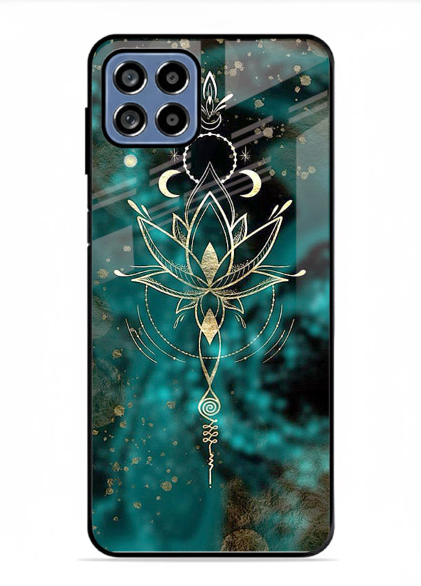 Mystic lotus cosmic shine artwork Samsung A22 4G glass spiritual fantasy case