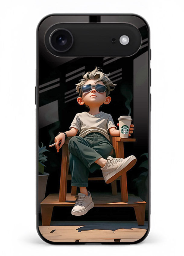 Lounging Boy Chill relaxed artwork iphone 18 air glass back cover