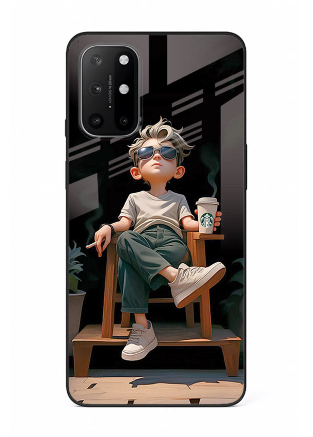 Lounging Boy Chill relaxed artwork OnePlus 8T glass back cover