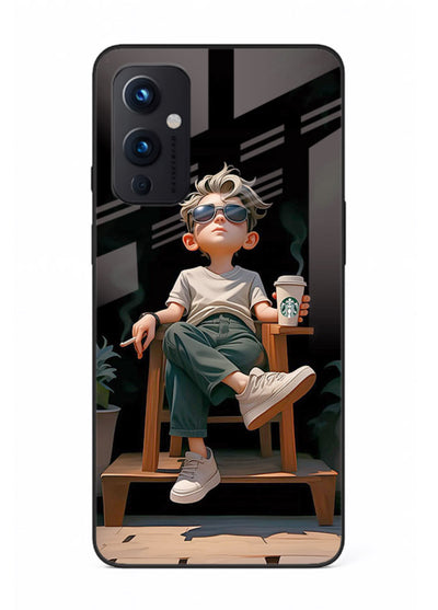 Lounging Boy Chill relaxed artwork OnePlus 9 Pro glass back cover