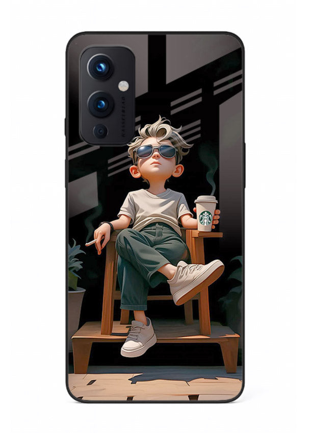 Lounging Boy Chill relaxed artwork OnePlus 9 Pro glass back cover