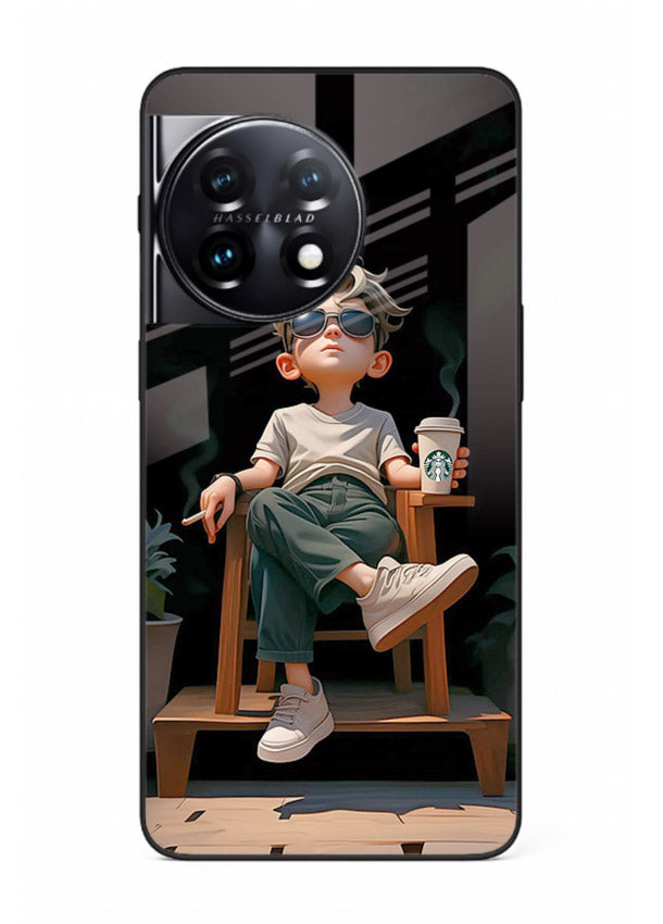 Lounging Boy Chill relaxed artwork OnePlus 11 glass back cover