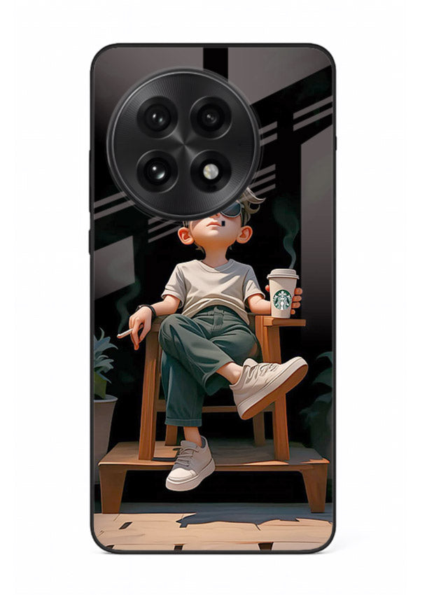 Lounging Boy Chill relaxed artwork OnePlus 13 glass back cover