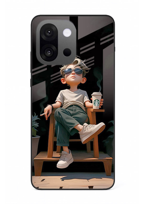 Lounging Boy Chill relaxed artwork OnePlus 13s glass back cover