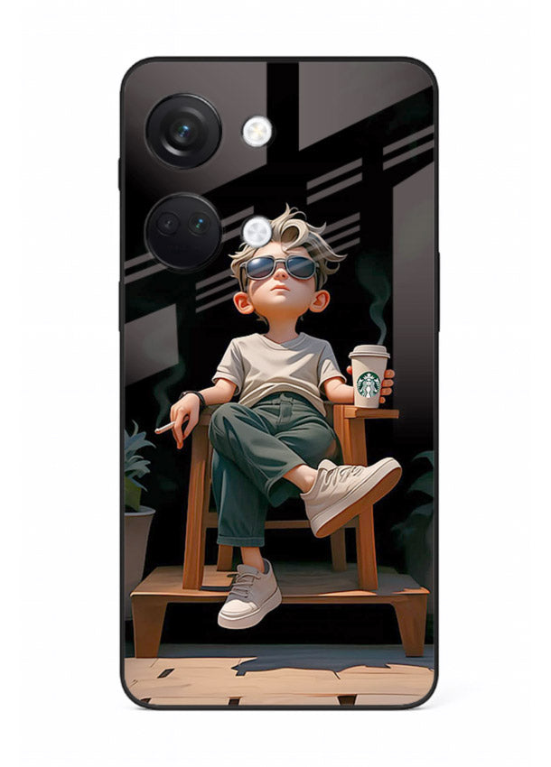 Lounging Boy Chill relaxed artwork OnePlus Nord 3 glass back cover