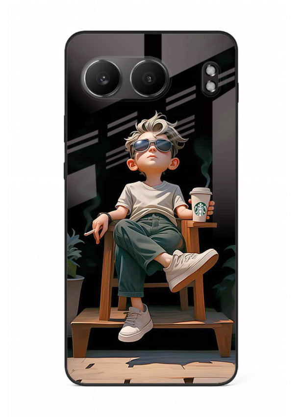 Lounging Boy Chill relaxed artwork OnePlus Nord 4 glass back cover