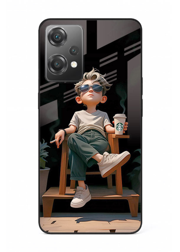 Lounging Boy Chill relaxed artwork OnePlus Nord CE2 Lite 5G glass back cover
