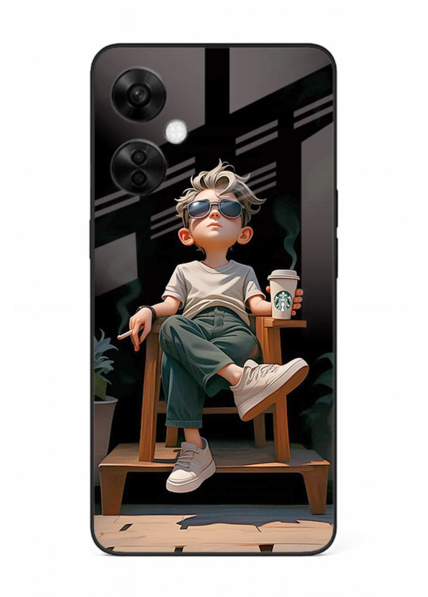 Lounging Boy Chill relaxed artwork OnePlus Nord CE3 Lite glass back cover