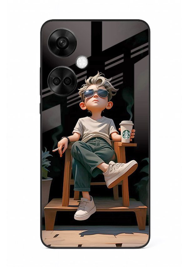Lounging Boy Chill relaxed artwork OnePlus Nord CE3 glass back cover