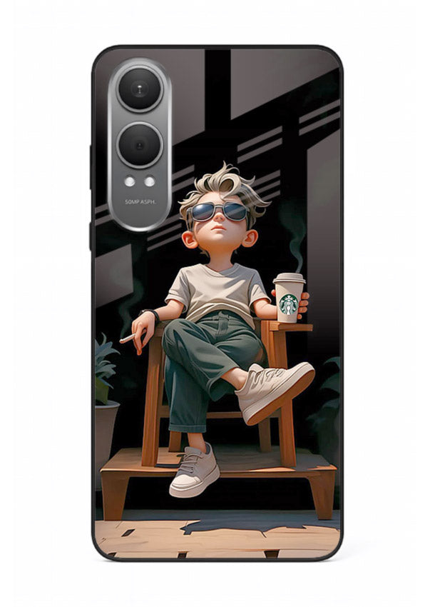 Lounging Boy Chill relaxed artwork OnePlus Nord CE4 Lite glass back cover