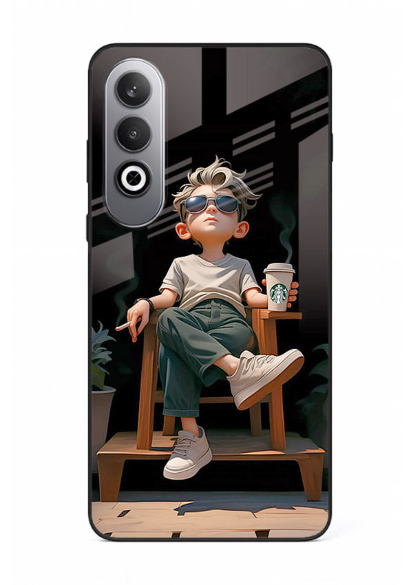 Lounging Boy Chill relaxed artwork OnePlus Nord CE4 glass back cover