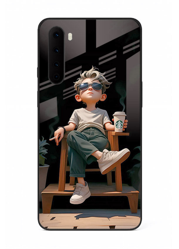 Lounging Boy Chill relaxed artwork OnePlus Nord glass back cover