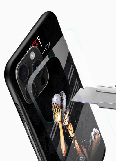 luffy reflection dark anime art glossy vibrant premium glass cover emotional pirate moment case - Angle Blade