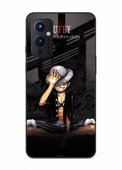 luffy reflection dark anime art OnePlus 9 Pro glass cover emotional pirate moment case