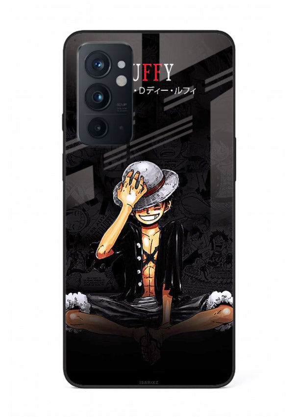 luffy reflection dark anime art OnePlus 9RT glass cover emotional pirate moment case