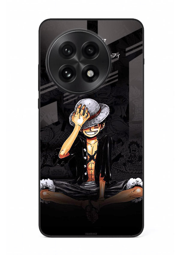 luffy reflection dark anime art OnePlus 13 glass cover emotional pirate moment case
