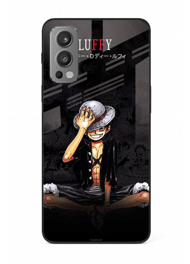 luffy reflection dark anime art OnePlus Nord 2 glass cover emotional pirate moment case