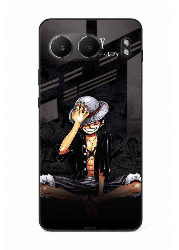 luffy reflection dark anime art OnePlus Nord 4 glass cover emotional pirate moment case